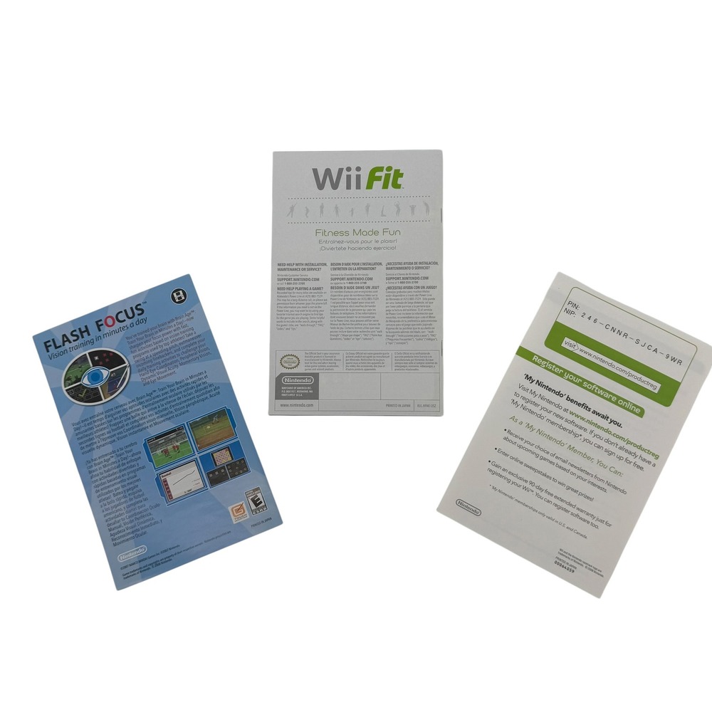 Nintendo Wii - Wii Fit Video Game with Manual and Inserts RVL-RFNE-USA Tested - Picture 7 of 7